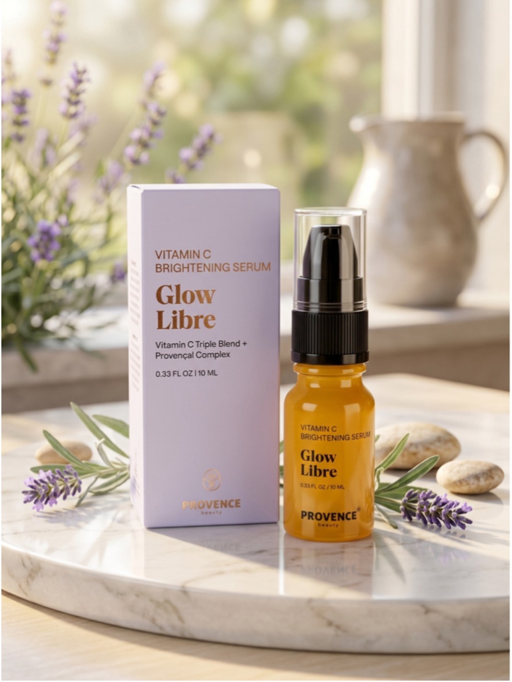 Provence Beauty Glow Libre Vitamin C Brightening Serum Travel Size 10 mL New